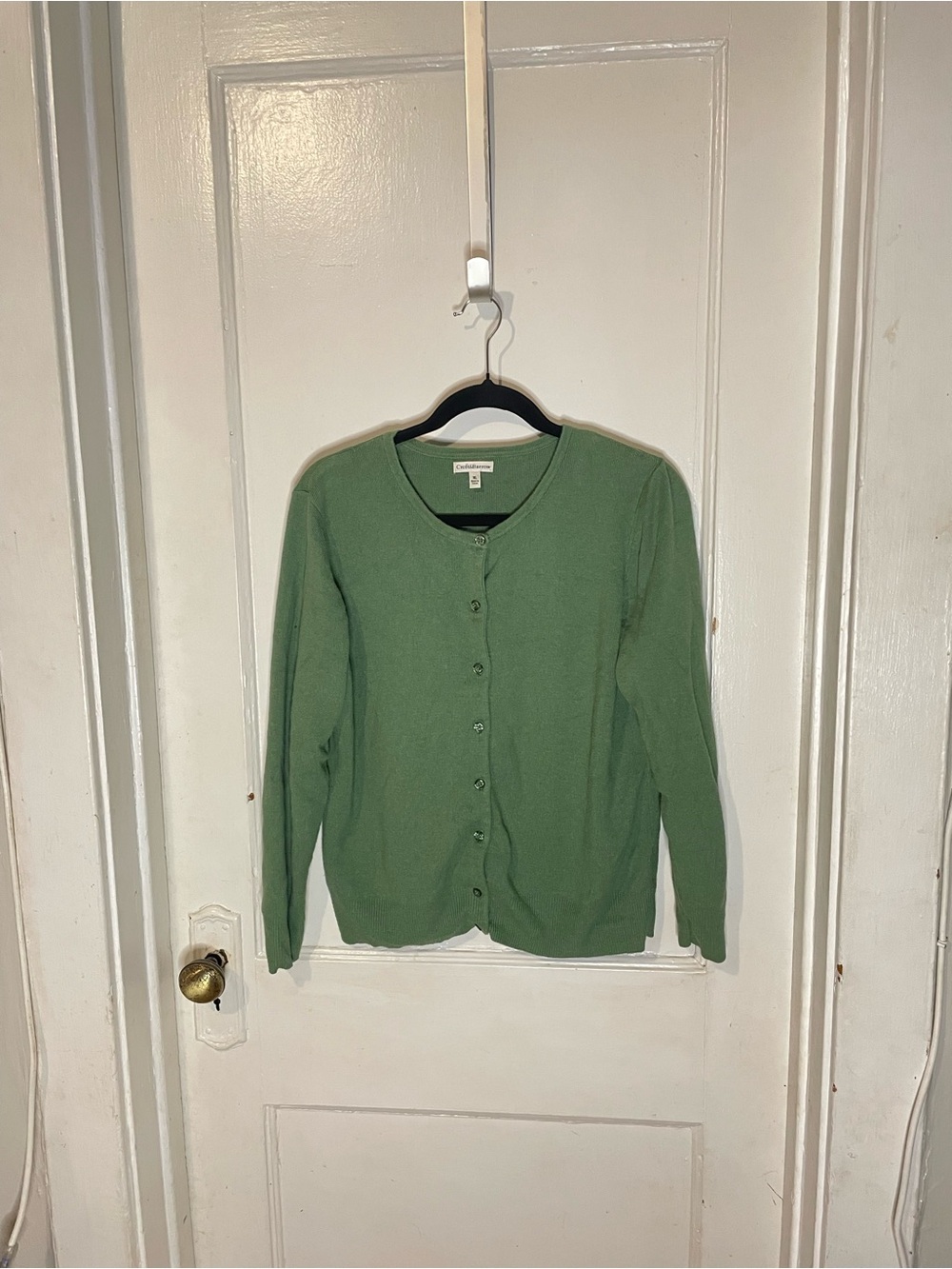croft & barrow Light Green Button-Front Cardigan